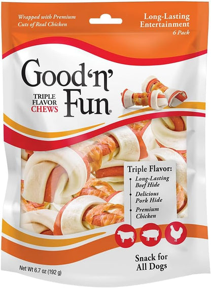 Good 'N' Fun Triple Flavor Chews front view packaging