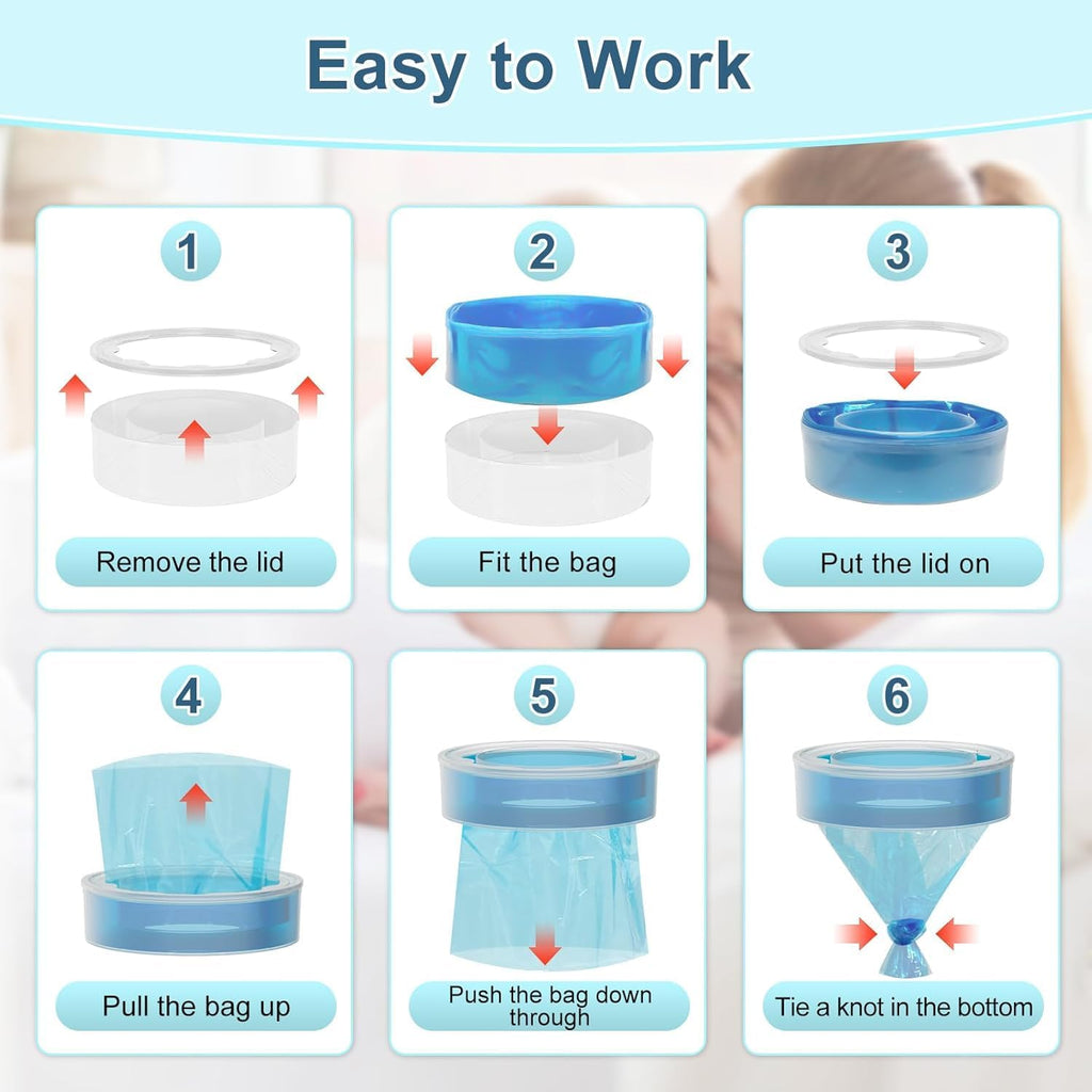 Heavy duty blue plastic waste disposal bags for pet litter bins