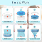 Heavy duty blue plastic waste disposal bags for pet litter bins