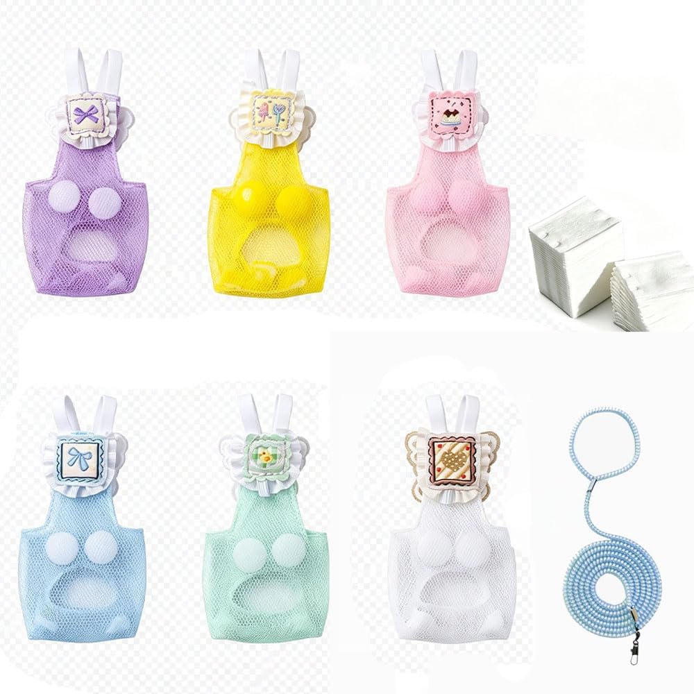 6pcs Bird Diaper Summer Mesh Parrot Flight Suit - S - Image 1