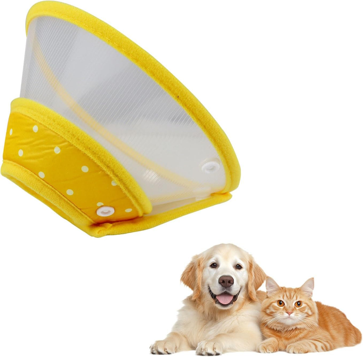 Pet Cone Recovery Dog Cone Adjustable Dog Collar Clear Padded Collar with Breathable Soft Edge, Plastic Puppy Cone Protect The Neck Surgery Recovery, Designed for Cats and Puppies (Small, Blue) - Image 12