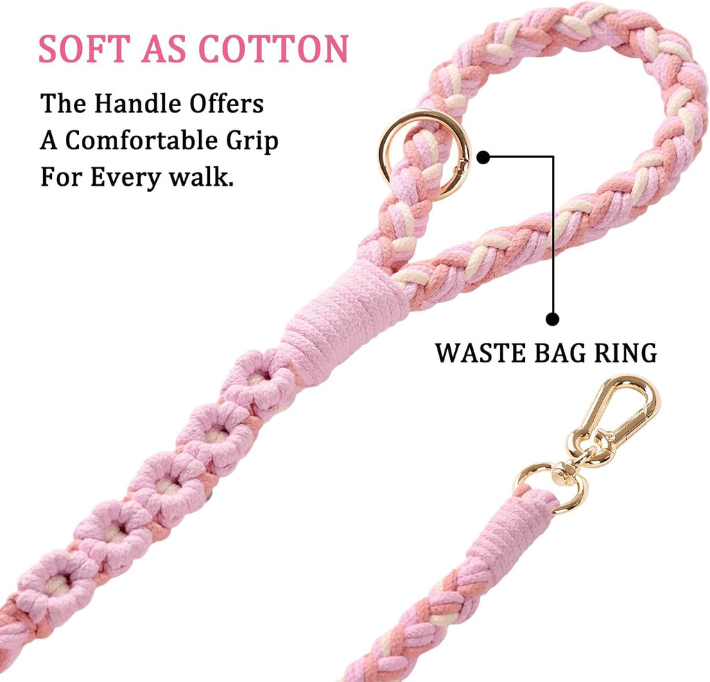 Heavy duty hand braided nylon main rope dog leash with foam handle