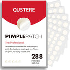 QUSTERE hydrocolloid acne pimple patches 288 count pack front view clear spot stickers