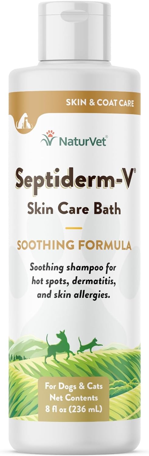 NaturVet Green Tree Septiderm-V Skin Care Lotion for Dogs & Cats - Pet Health Supplement for Dermatitis, Dog Skin Allergies, Itching, Hot Spots, Cat Rashes - Pet Lotion, Grooming Aid - 8 Oz. - Image 9
