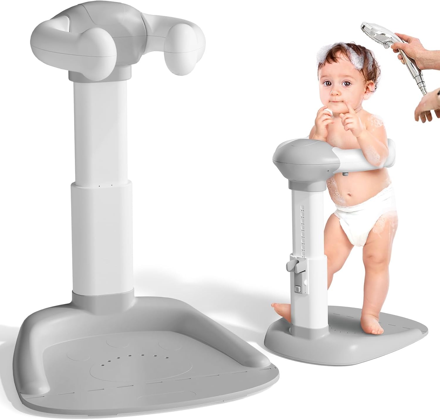 COOSEYA Baby Bath with Shower Stand Support|Anti-Pinch Soporte para Bañera de Bebé Adjustable Shower Tower and Anti-Slip for Toddler Standing Up Themselves,Ideal Gift for Infants 6-36 Months - Image 1