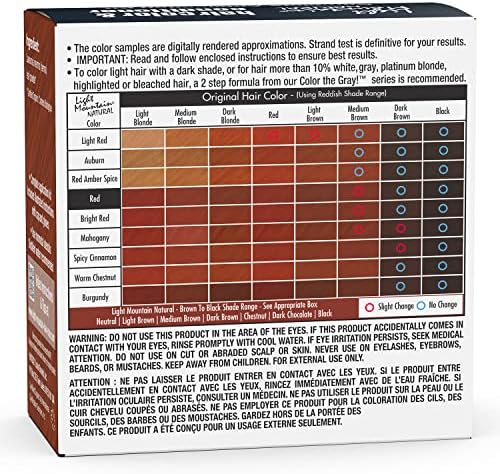 Light Mountain botanical henna red hair color label