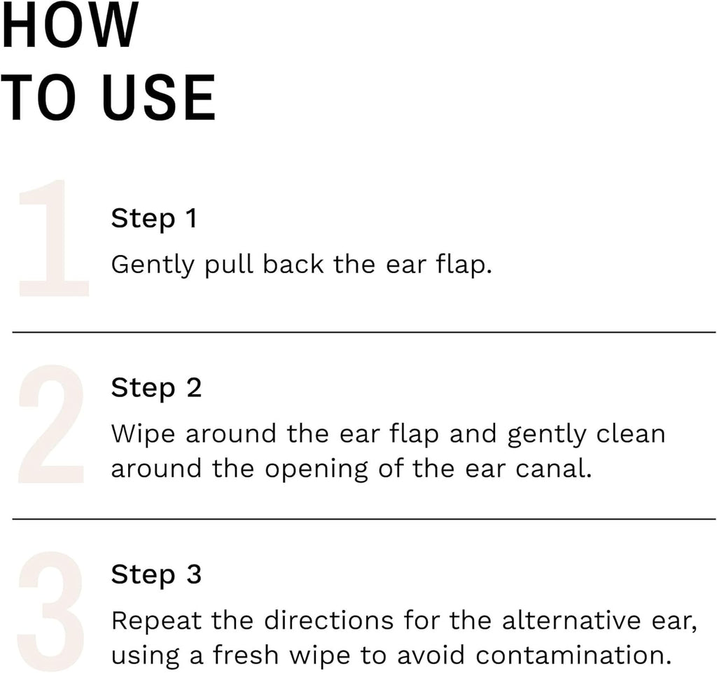 Open jar of Eye Envy ear wipes showing pre-soaked texture