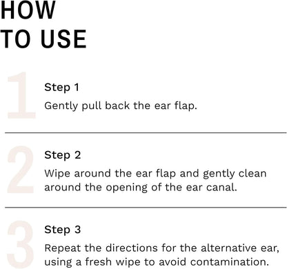Open jar of Eye Envy ear wipes showing pre-soaked texture