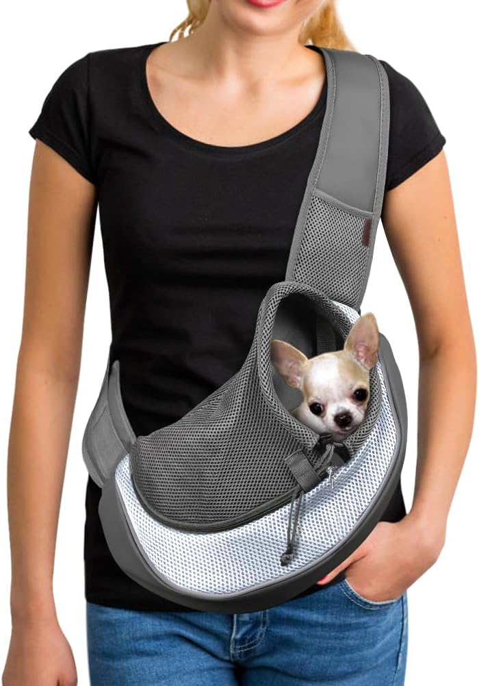 Black Yudodo hands-free puppy sling carrier