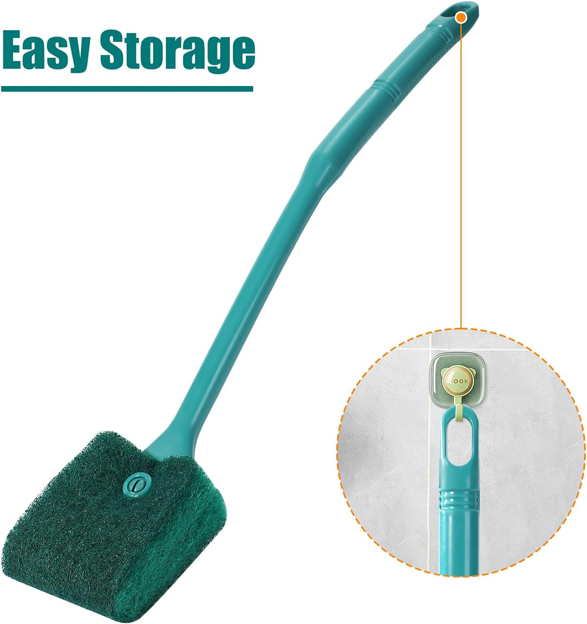 Aquaneat fish tank cleaning tools highlighting the high quality green double sided sponge.