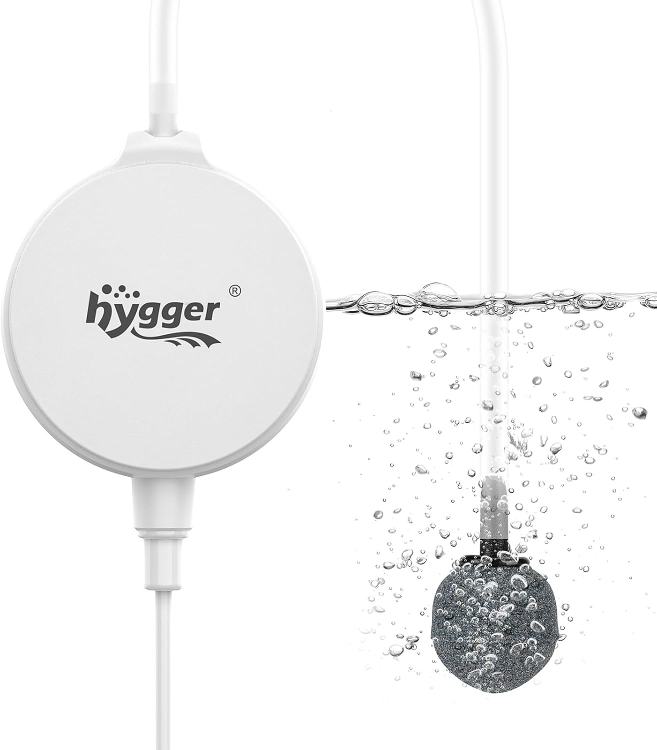 hygger 1.5 Watt Mini Aquarium Air Pump, Quiet Aerator with Air Stone Tubing Suction Cup Clip, Small Fish Tank Bubbler Oxygen Pump for 1 to 15 Gallon Betta Tank, Fish Bowl, Desk Small Tank - Image 8