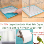 Firdnyohs bird cage paper liners inside a large parrot cage
