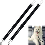 2-Pack Dog Car Seat Belt, 3-in-1 Headrest-Mounted Dog Seatbelt for Car, Adjustable Nylon Pet Safety Leash with Elastic Buffer & Reflective Stitching, Durable Car Harness for Dogs Fits Most Vehicles - Image 15