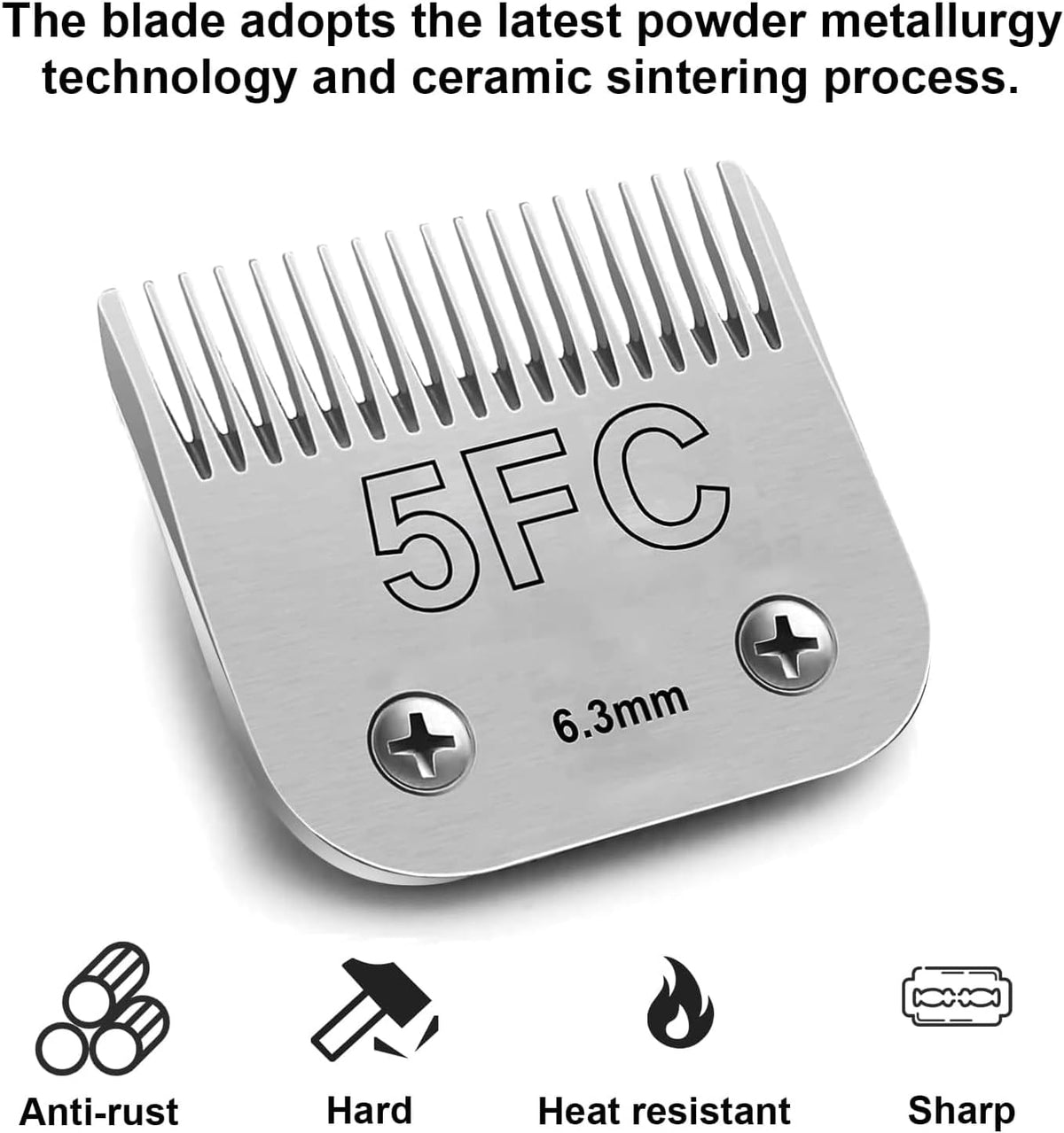 Audoc pet clipper blades showing universal detachable mounting mechanism back view