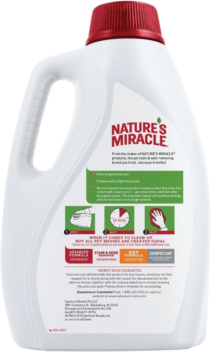 Nature's Miracle 64 fluid ounce dog cleaner bottle