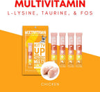 Kitty Up Lickable Cat Treats - All Natural Chicken Puree Tubes with Lysine & Taurine | Grain-Free Wet Treats for Indoor Cats & Kittens (12 Pack) - Image 2