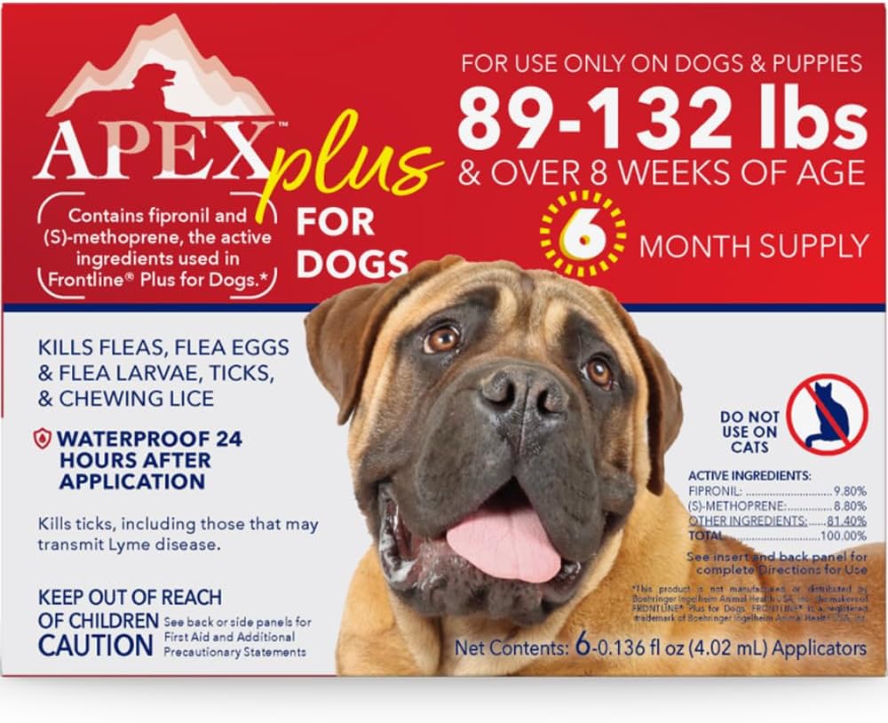 Apex Plus Flea and Tick Prevention for Dogs | Small (5-22 lbs) | 3-Month Supply | Dog Flea and Tick Treatment | 24-Hour Activation, Waterproof, 30-Day Protection - Image 11