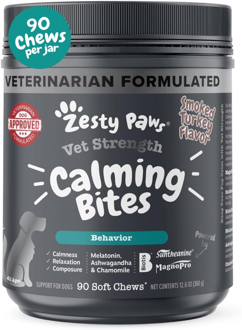 Zesty Paws Calming Chews for Dogs Composure & Relaxation for Everyday Stress & Separation Peanut Butter 90 Count - Image 9