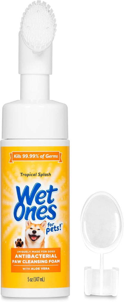 Wet Ones for Pets Antibacterial Dog Paw Cleaner with Built-In Brush, Foaming No-Rinse Formula for Cleaning Dirty Paws After Walks, Gentle Everyday Paw Wash for Dogs, 5 Oz - 2 Pack - Image 9