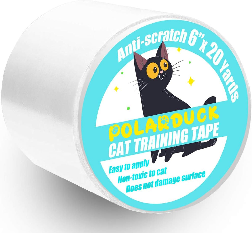 Polarduck Anti Cat Scratch Tape: 4 inches x 30 Yards Cat Training Tape 100% Transparent Clear Double Sided Cat Scratch Deterrent Tape Furniture Protector for Couch, Carpet, Doors, Pet & Kid Safe - Image 9