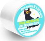 Polarduck Anti Cat Scratch Tape: 4 inches x 30 Yards Cat Training Tape 100% Transparent Clear Double Sided Cat Scratch Deterrent Tape Furniture Protector for Couch, Carpet, Doors, Pet & Kid Safe - Image 9