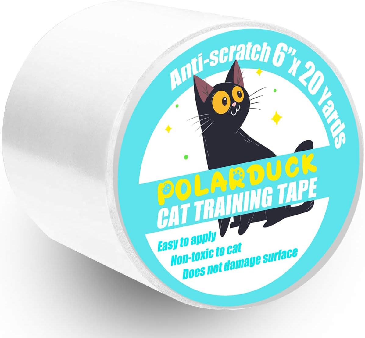 Polarduck Anti Cat Scratch Tape: 4 inches x 30 Yards Cat Training Tape 100% Transparent Clear Double Sided Cat Scratch Deterrent Tape Furniture Protector for Couch, Carpet, Doors, Pet & Kid Safe - Image 9