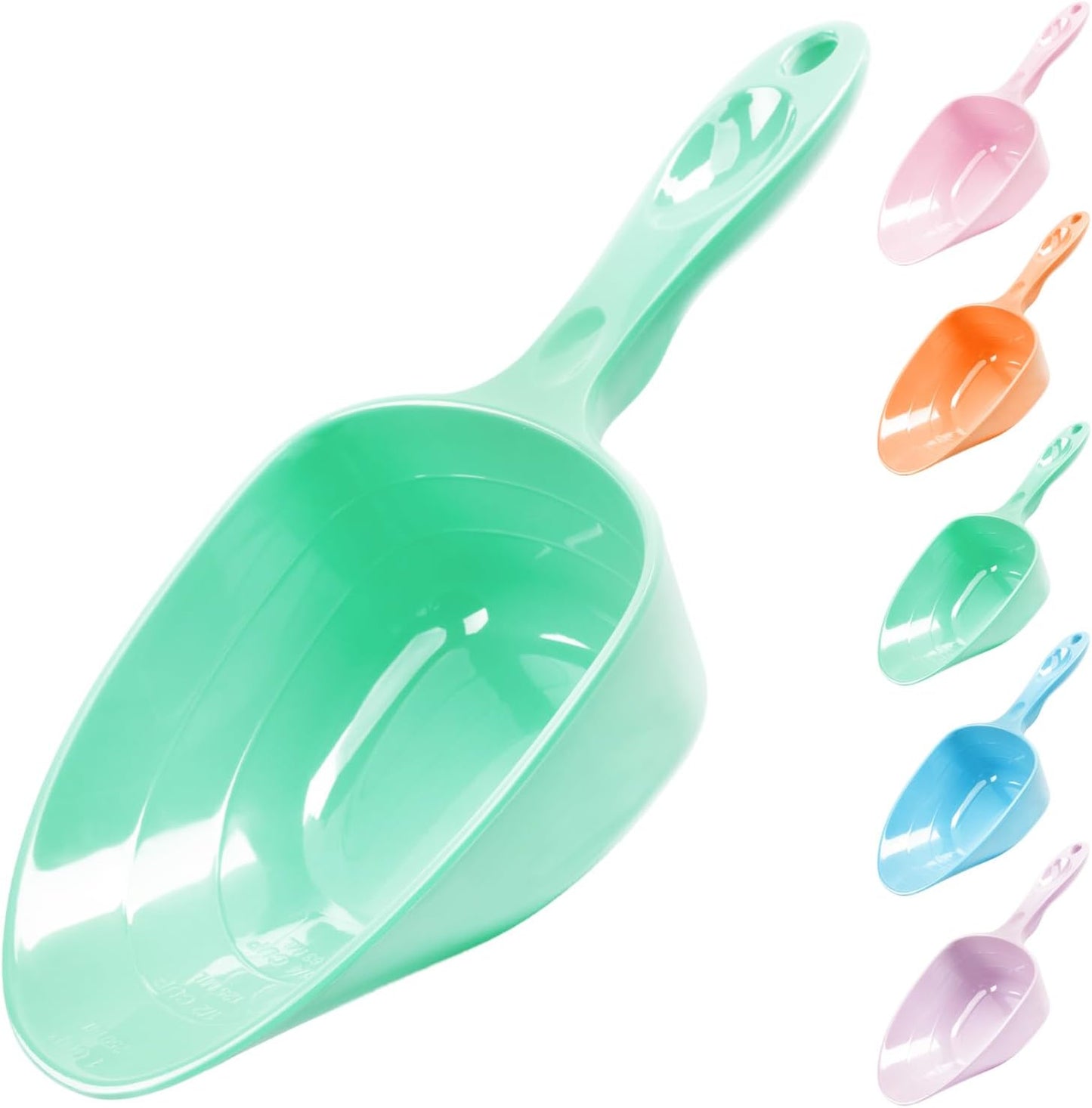 Melamine Pet Food Measuring Scoop, 1 Cup 1/2 Cup 1/4 Cup with Clear Measurement Lines for Dog, Cat, Bird, and Rabbit, Durable, Ergonomic Handle, Dishwasher safe-Orange - Image 11