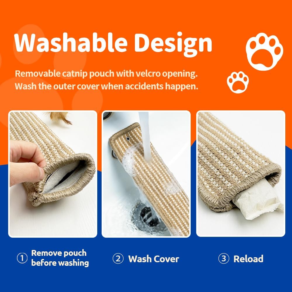 Refillable catnip pouch interior of Yesibeike toy