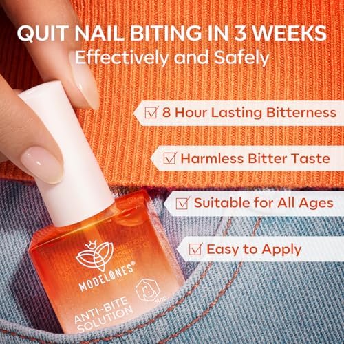Modelones nail biting prevention product lifestyle application