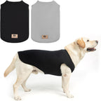 Kooltail cotton dog shirt vest front view black and grey