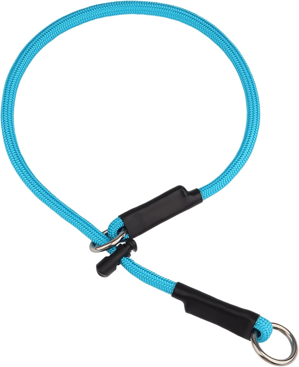 Martingale Dog Collar, 5/16" High-Strength Nylon Rope Slip Collar with Spring-Loaded Adjustable Stopper for Small, Medium & Large Dogs(Black, 22 inch) - Image 10