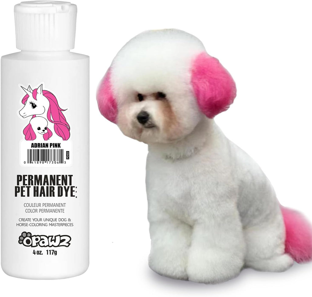 Opawz Permanent Dog Hair Dye Adrian Pink bottle front view