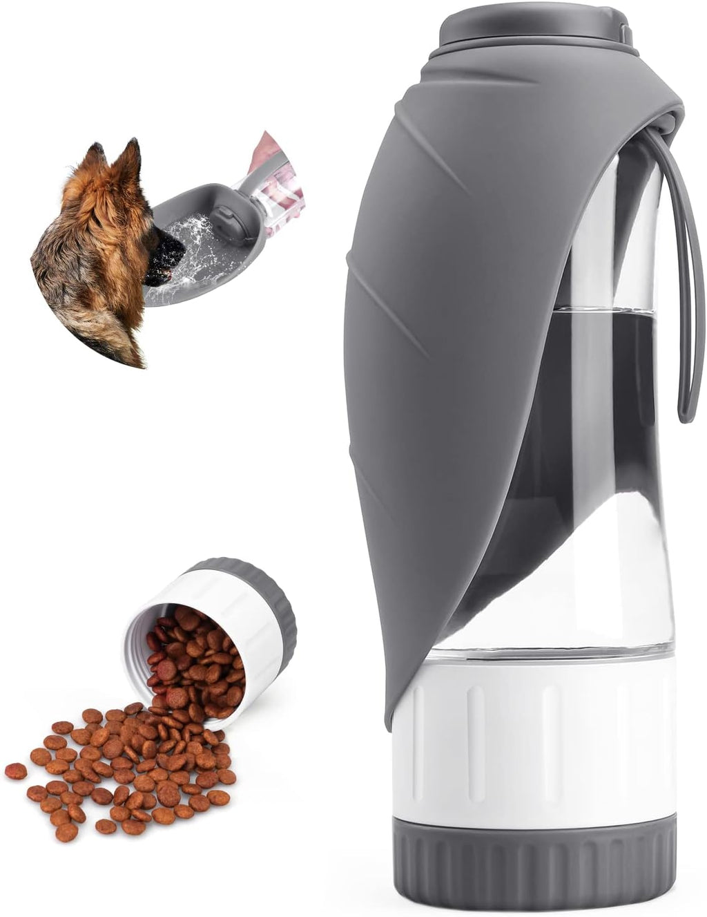 TIOVERY Upgraded Dog Water Bottle, Portable Dog Cat Puppy Pet Water Dispenser Feeder with Drinking Cup and Food Container Leak Proof for Outdoor Walking, Travel, Hiking 12OZ - Image 11