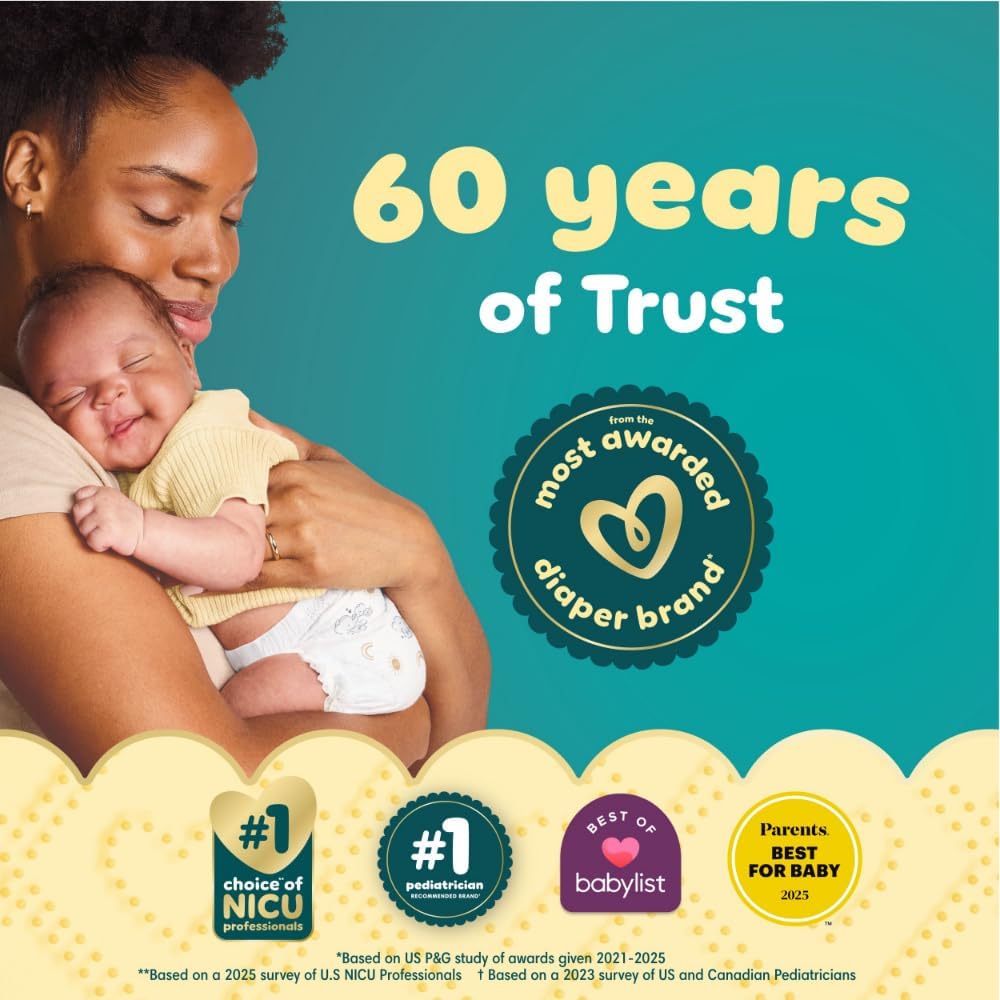 Pampers Swaddlers Diapers, Size 4 (15-34 lbs), 120 Count, Absorbent, Keeps Baby Dry and Comfortable, Skin Safe Disposable Baby Diaper (Packaging May Vary) - Image 9