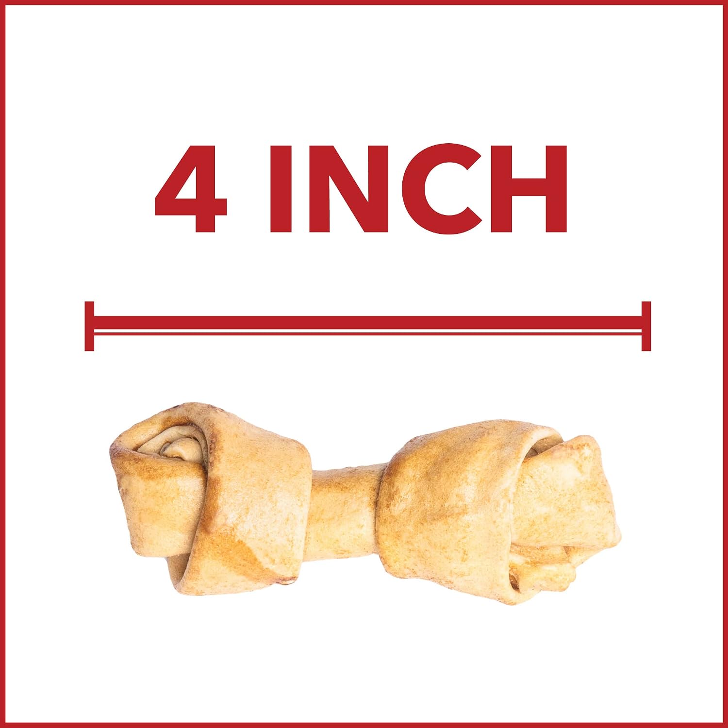 Natural rawhide knotted bones for small dog breeds