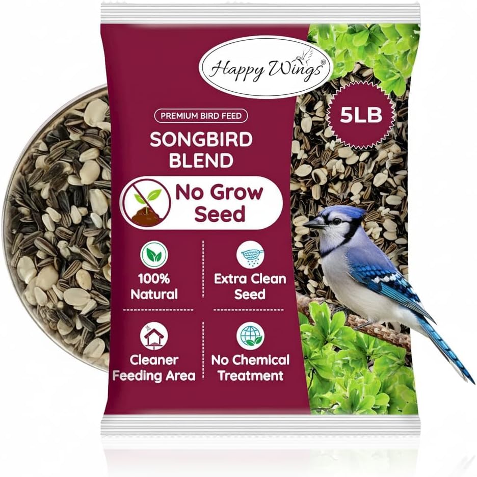 Happy Wings songbird blend bird food front view packaging