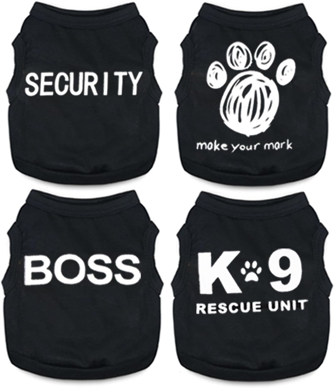 Uswalnna lightweight small dog clothes set of four pack