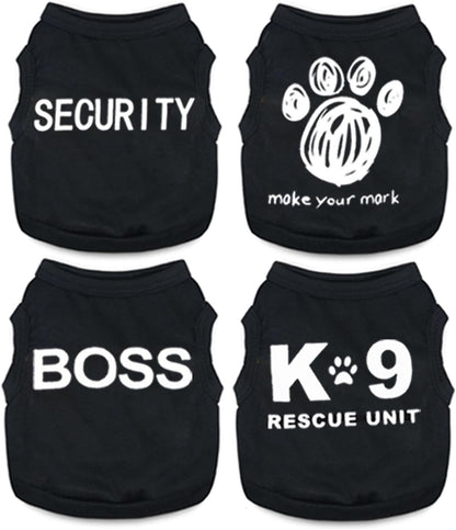 Uswalnna lightweight small dog clothes set of four pack