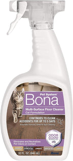 Bona enzymatic pet odor eliminator spray bottle for cat urine stains
