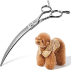Professional Left Handed Curved Dog Grooming Scissors for Lefty Groomers 35 degrees Arc Grooming Shears for Dogs Pet Cat Japanese 440C Sharp and Durable(7.5 in,Lefty) - Image 9