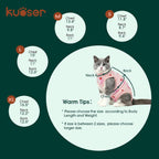 Side view of Kuoser cat surgical onesie