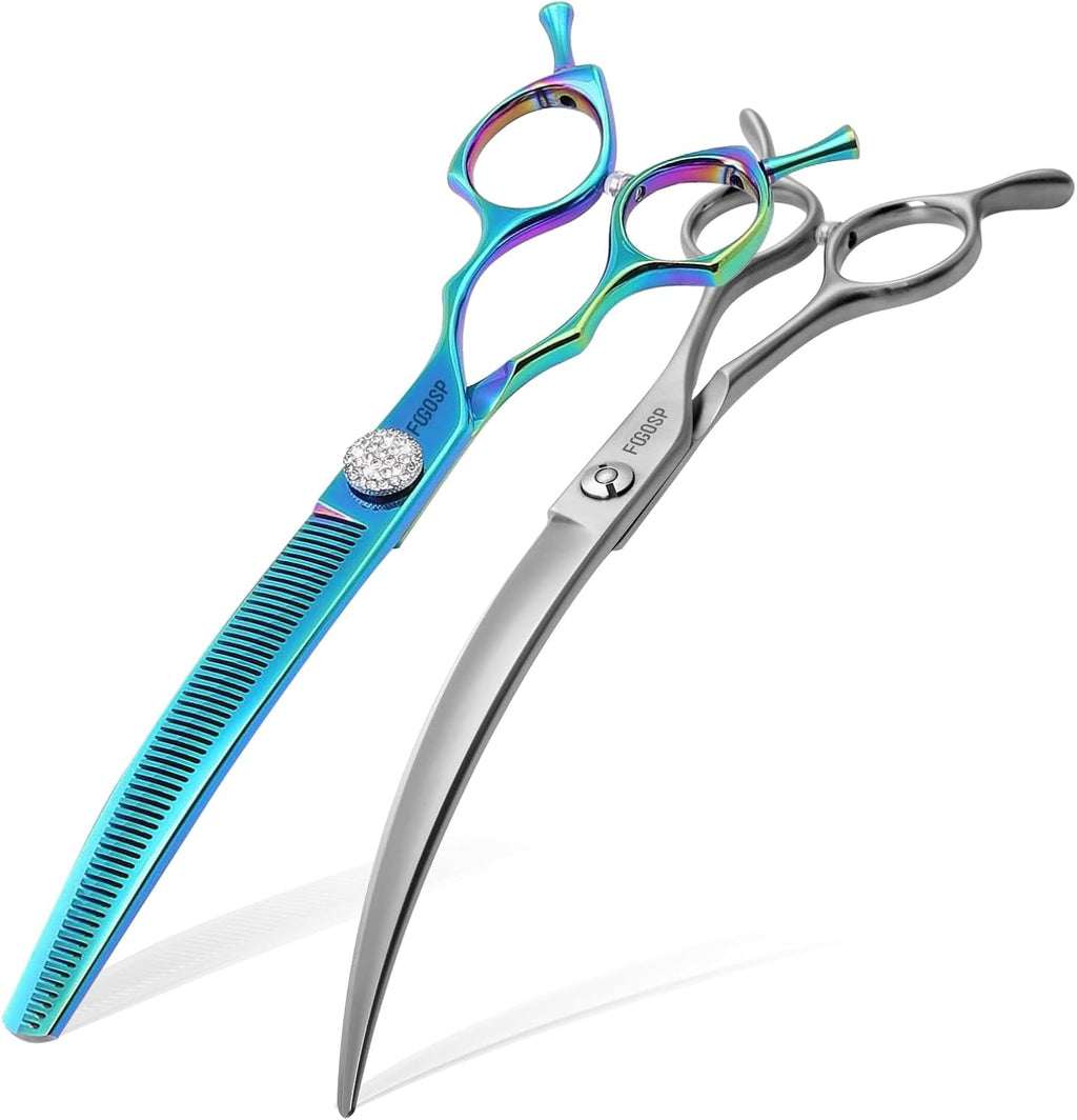 Professional Left Handed Curved Dog Grooming Scissors for Lefty Groomers 35 degrees Arc Grooming Shears for Dogs Pet Cat Japanese 440C Sharp and Durable(7.5 in,Lefty) - Image 13