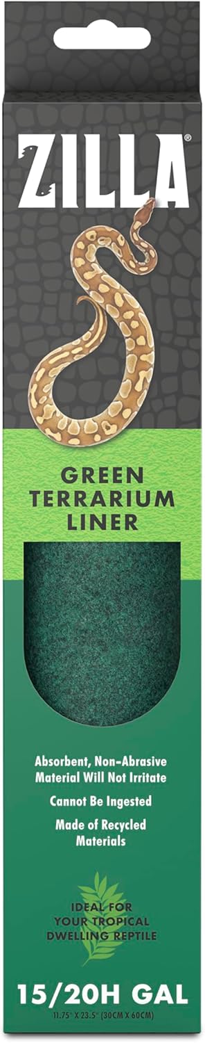 Zilla Reptile Terrarium Bedding Substrate Floor Liner, Green, 40BR/50G, 17.25" x 35.25" - Image 10