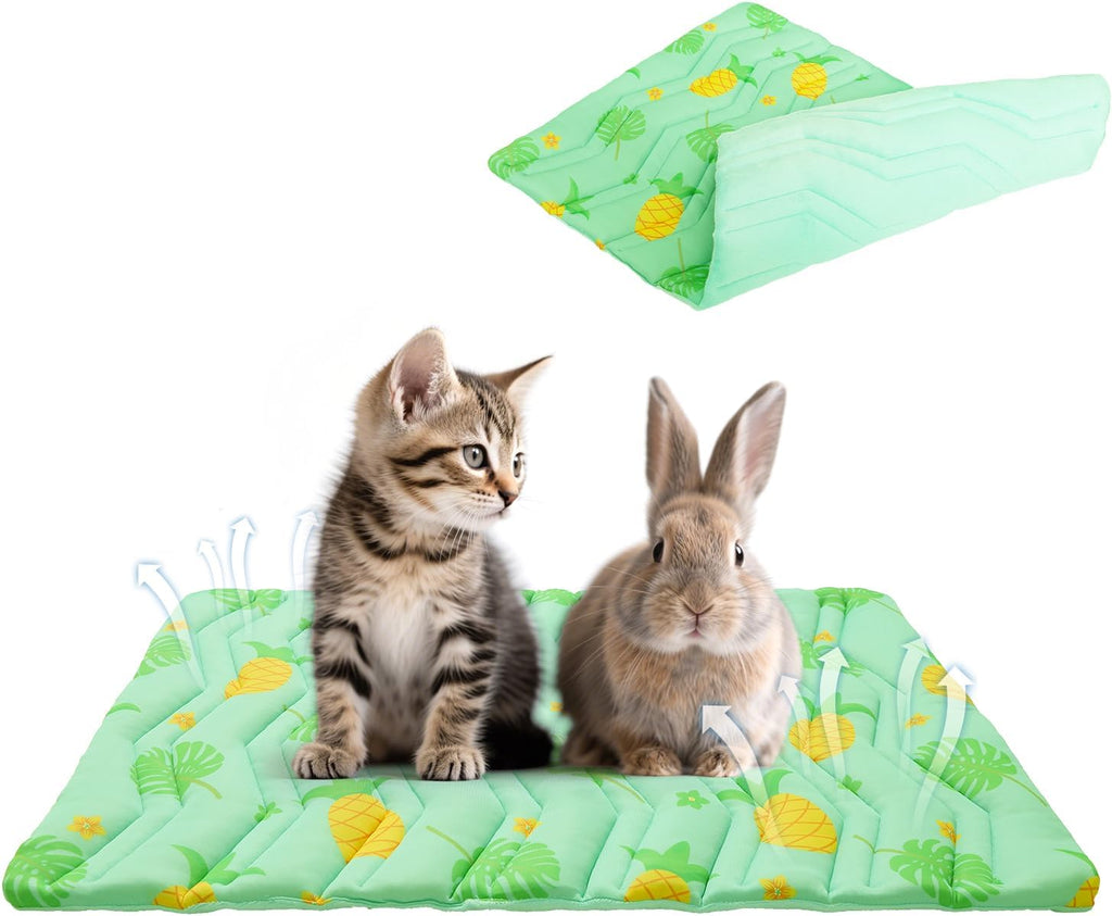 KOOLTAIL Cat Cooling Mat, Upgraded Two Sided Cooling Pad for Cats Puppy Small Animals, Rabbit Bunny Guniea Pig Keep Cool in Summer, Washable Waterproof for Crate Sofa Bed, Blue Duck S - Image 12