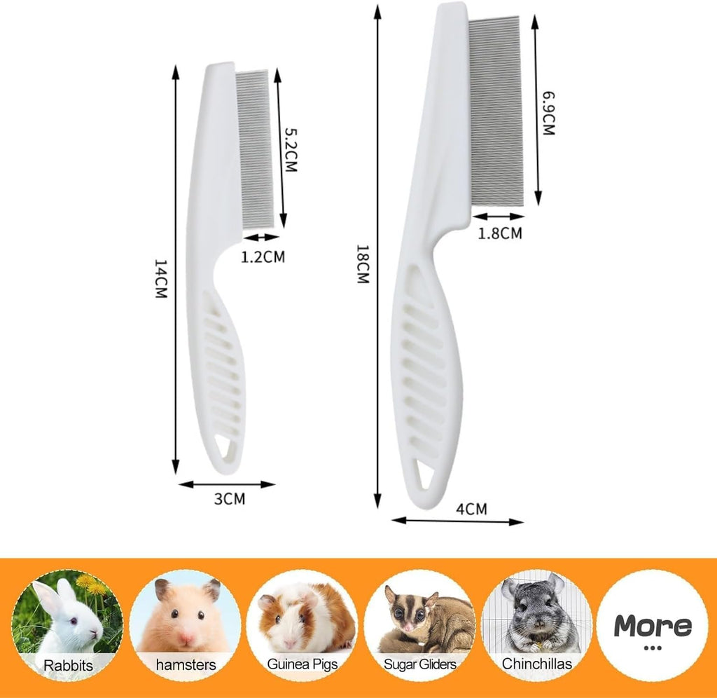 Close up view of the rounded tip design on the stainless steel teeth to ensure safe face grooming.