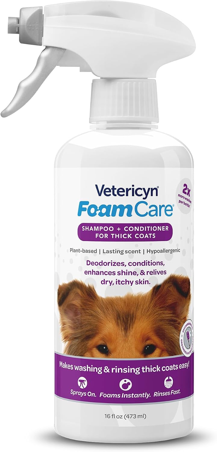 Vetericyn FoamCare 16 Ounce bottle back panel directions for use