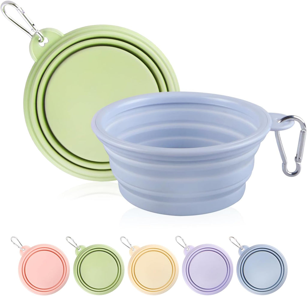 TECOPH lightweight outdoor puppy water dish dual pack