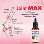 Close up of Joint Max liquid for cats chicken flavor bottle