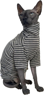 Detailed size chart for Kitipcoo hairless cat shirts