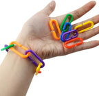 RONYOUNG 620PCS Rainbow C-Clips Plastic Chain Links, Bird Swing & Climbing Chain Cage Toy Clips & Hooks, DIY Kids Learning Toys for Classroom, Suitable for Sugar Glider, Rat, Parrot, Bird - Image 3